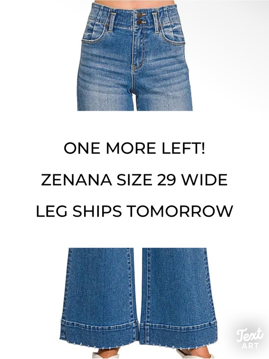 Zenana Outfitters Denim - Zenana High-Waist Wide Leg Blue Jeans - Women's